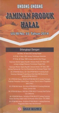 Undang-undang Jaminan produk halal UU RI No.Tahun 2014