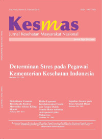 Kesmas : Jurnal Kesehatan Masyarakat Nasional (Volume 9, Nomor 3, Februari 2015)