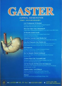 GASTER : Jurnal ilmu kesehatan (Volum xiv No 2 Agustus 2016)