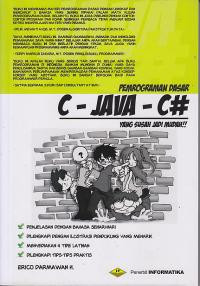 Image of Pemrograman dasar C-java C# : yang susah menjadi mudah
