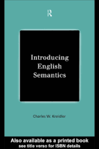 Introducing english sematics