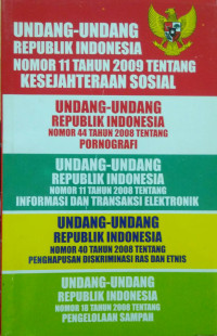 Undang-undang republik indonesia nomor 11 tahun 2009 tentang kesejahteraan sosial